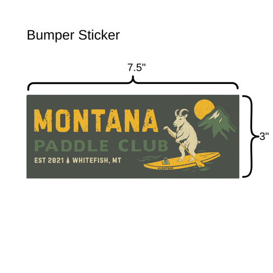 Montana Paddle Club Bumper Sticker
