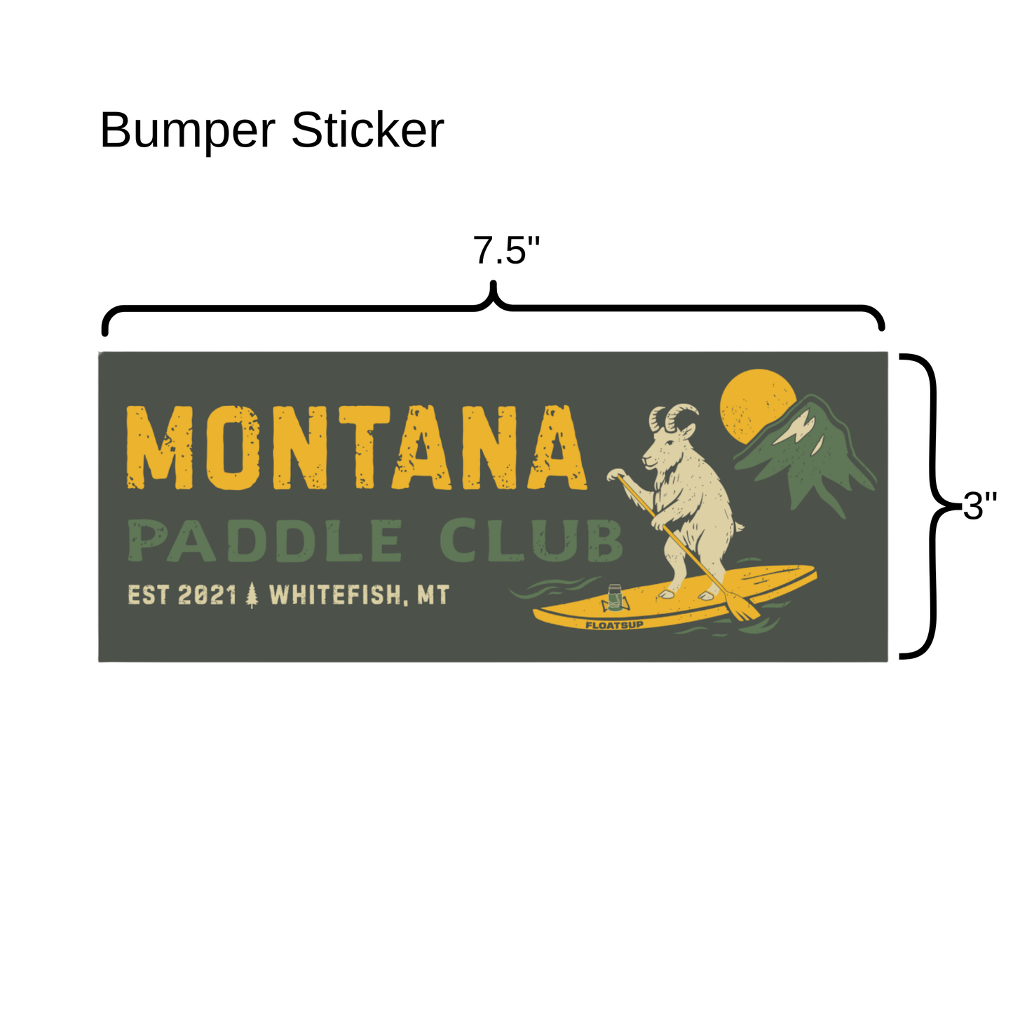 Montana Paddle Club Bumper Sticker