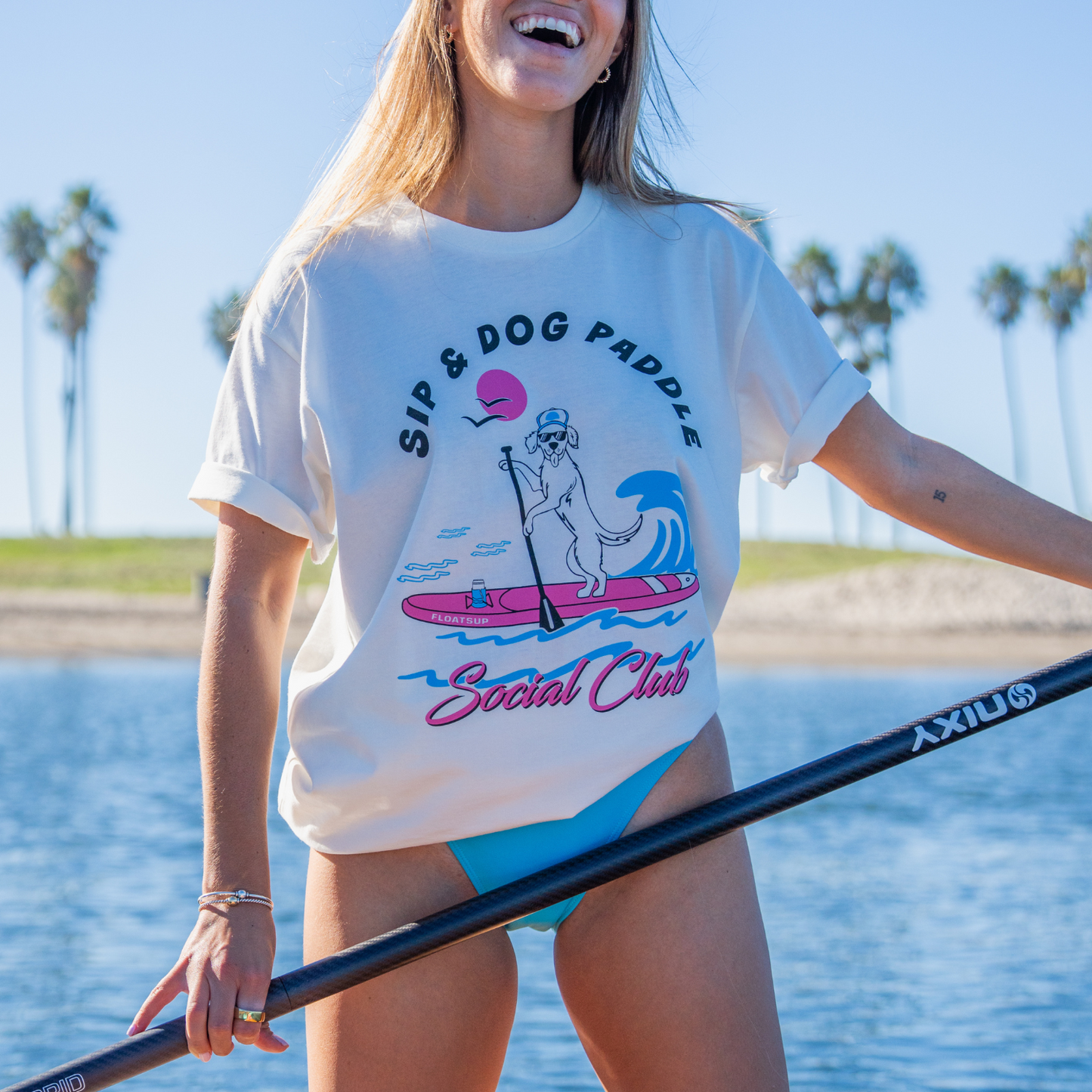 Floatsup Sip & Dog Paddle Social Club T-Shirt