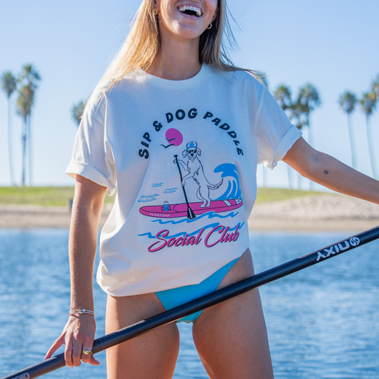 Floatsup Sip & Dog Paddle Social Club T-Shirt