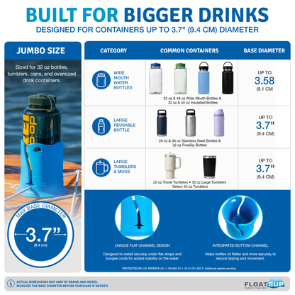 Floatsup® JUMBO Water Bottle Holder